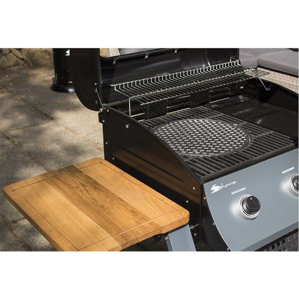 SAHARA 3 Burner Oak BBQ Smokey Teal