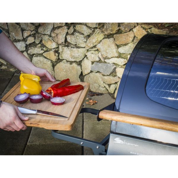 SAHARA 3 Burner Oak BBQ Smokey Teal