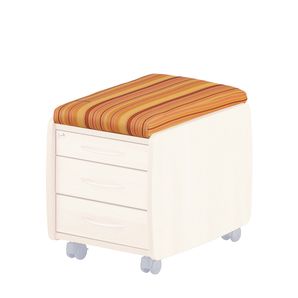 Poduška na kontejner, oranžová - proužky